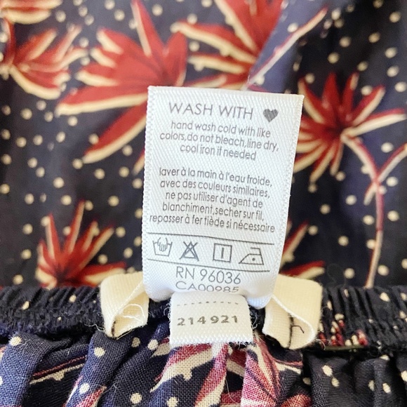 Eberjey | Womens Navy Blue/Burgundy Elsie Button Down Mini Dress | Size: S - Picture 9 of 9